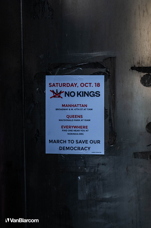 No Kings Day New York City October 18, 2025